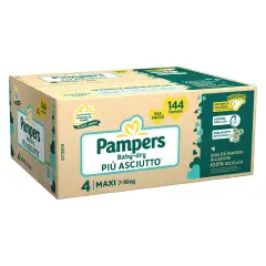 Pampers Baby-Dry EsaPack Diapers - Size 4 - 7-18 Kg - 144 Pieces