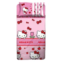 Complete Bed 1 Square With Pillowcase Hello Kitty