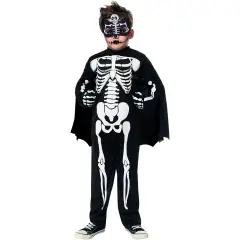 Costume Super Scheletro per Bambini - Taglia S - 7/8 anni