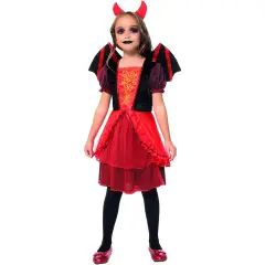 Costume Diavolo Alato per Bambine - Taglia M - 9/10 Anni