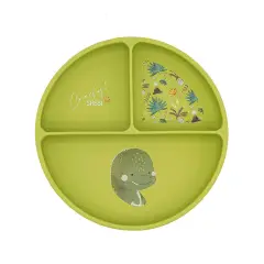 Plate With Silicone Suction Cup - Cracky Dinosaur