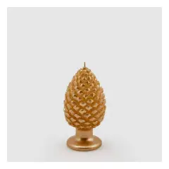 Gold Pine Cone Candle 15x8 Cm
