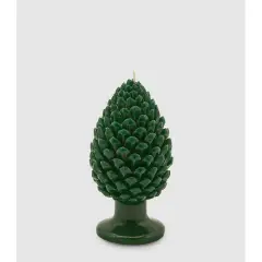 Green Pine cone candle 15x8 cm