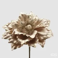 Magnolia Dorata Con Clip Per Decoro Natalizio