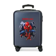 Trolley Abs Spiderman Attack 55 cm 4 Wheels Navy Blue