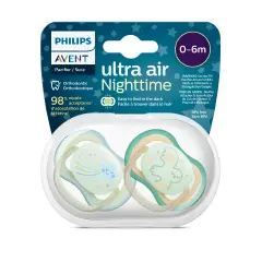 Philips Avent Ultra Air Night Pacifier 0-6 Months Boy - 2 Pieces