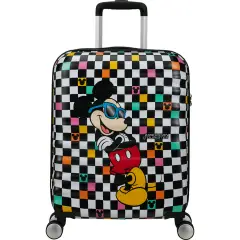 American Tourister Trolley Wavebreaker Disney Spin.55/20 Mickey Check