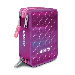 Giotto Shiny Astuccio 3 Zip Pink