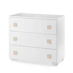 Infinito White Dresser with Tortora Knobs Italbaby