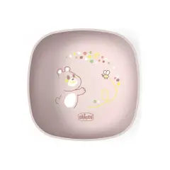 Chicco Meal Bowl 6+ Months - With Silicone Lid Pink