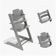 Tripp Trapp Storm Grey Bundle con Baby Set  Storm Grey Stokke