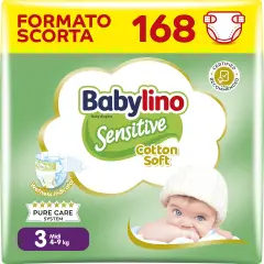 Babylino Sensitive Economy Diapers Size 3 - 4/9 Kg - 56 Pieces Per Pack X