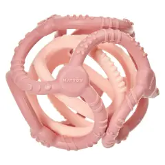 Silicone Teething Ring Set 2 Pink Balls