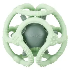 Silicone Teething Ring Set 2 Balls Green