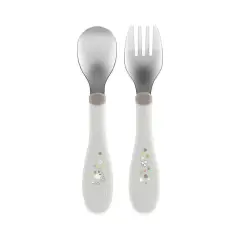 Primo Stainless Cutlery Set for Children + 18 Months, Grey