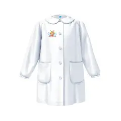 Girl's Apron Kindergarten Bee White 6 Years