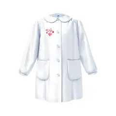 Apron Girl School St Hearts White 9 Years