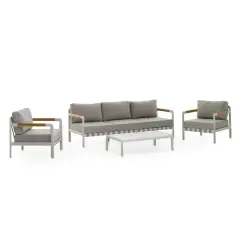 Iseo Garden Living Room Aluminum White 5 Seats Salmar