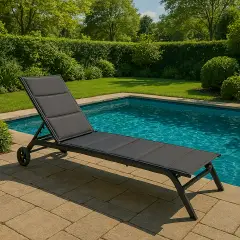 Garden Sunlounger Jask Anthracite Salmar