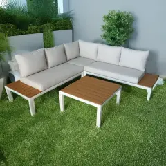 Vieste Lounge Corner White Aluminum Living Room Salmar