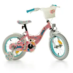 Bicicletta Bambina 16" Jade Rosa Con Rotelline Stabilizzatrici