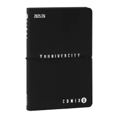 Comix U Younivercity Agenda 13 Months Week Medium Black White