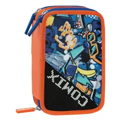 Comix Ultra Bright Astuccio Scuola Corredo 3 Zip Jam Boy