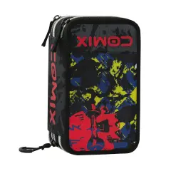 Astuccio Scuola Comix WBS Skull 3 Zip – Con Corredo Completo