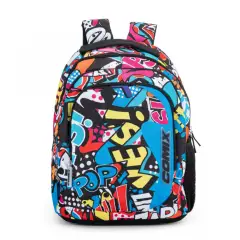 Comix Wave Organized School Backpack Street Words