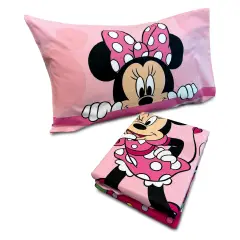 Set Lenzuolo Letto Singolo Minnie in Flanella