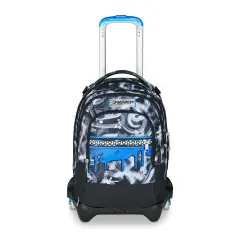 Quick Graffiti Boy Backpack School Trolley Jack -3wd+ Detach