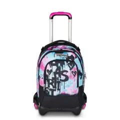 Quick Graffiti Girl Backpack School Trolley Jack -3wd+ Detach