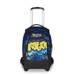 Hidden Spot Boy Backpack School Trolley Jack -3wd+ Detach