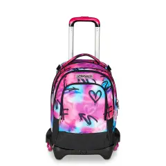 Sprint Paint Girl Backpack School Trolley Jack -3wd+ Detach