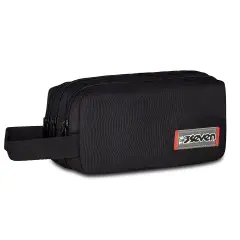 Freethink Unisex Portapenne Bustina Scuola 3 Zip Jet Black