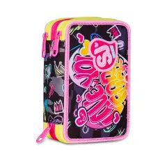 Sj Gang Game-led Girl Astuccio Scuola 3 Zip