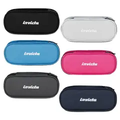 Invicta School Pencil Bag Lip Plain Grs, in 6 Color Variants