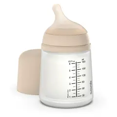 Zero Zero Baby Bottle with Anti-Colic Silicone Teat Adaptable Flow 180 ml Light