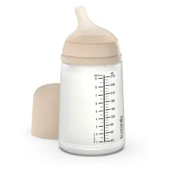 Zero Zero Baby Bottle with Anti-Colic Silicone Teat Medium Flow 270 ml Light