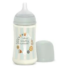 Wonder Silicone Anti-Antiolic Baby Bottle 270ml Medium Flow M Light Blue