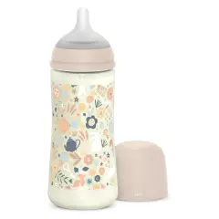 Wonder Baby Bottle with Anti-Colic Silicone Teat 360ml Dense Flow (L) Liberty Pink