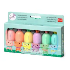 Set di 6 Mini Evidenziatori, Carrate Team, Evidenziatori a Forma di Carota