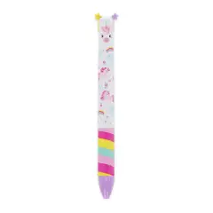 Legami - Penna Click&Clack a Due Colori, Tema Unicorn