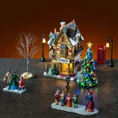 Tannenbaum Christmas Shoppe Set Lemax 2025 – Casa e Figurine Natalizie