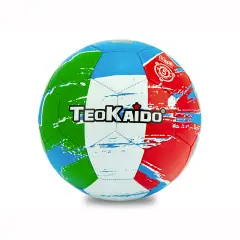 Teokaido PVC Soccer Ball - Light Blue With Italy Flag