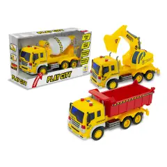 Play City - 1:16 Construction Truck With Clutch Lights And Sounds Assorted Models