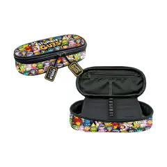 Solid Color Stumble Oval Pouch Black