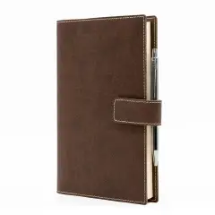 Timeless Daily Diary Leatherette 15x21 Brown
