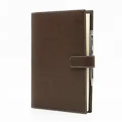 Timeless Daily Diary Leatherette 17x24 Brown