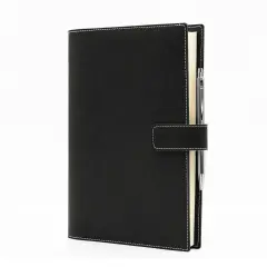Timeless Daily Diary Leatherette 17x24 Black